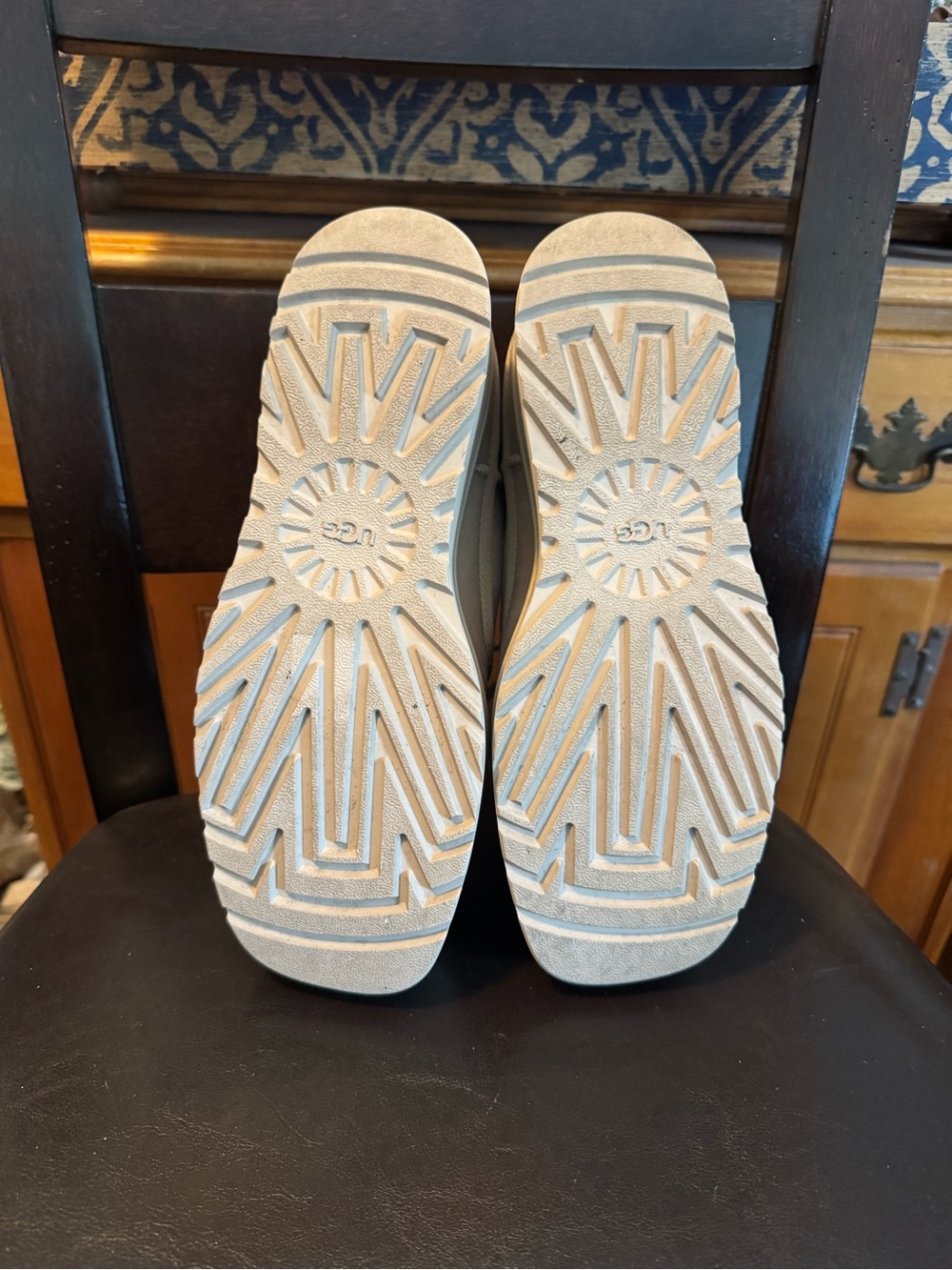 UGG Cream Suede Platform Lace-Up Sneakers - Picture 3 of 3